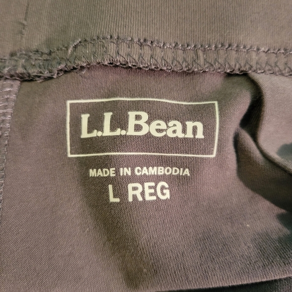 LL Bean Womens Gray Straight-Leg Pants. Size L Reg - Picture 3 of 7